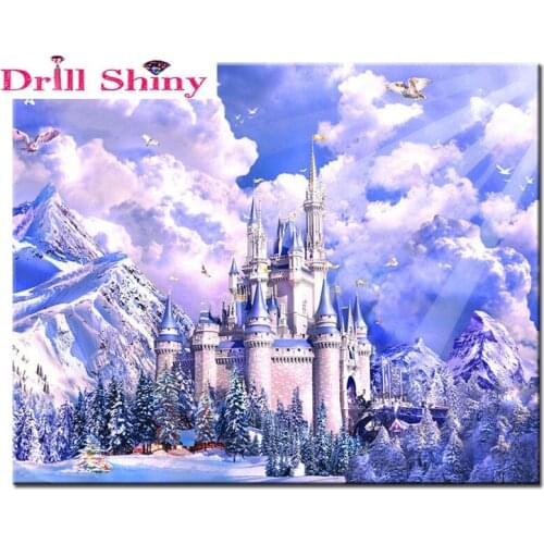 3D diamond embroidery winter scenery castle pattern full diamond mosaic picture home decor diy diamond painting cross stitch