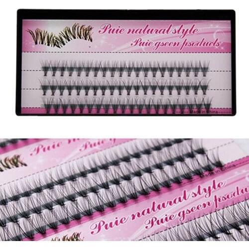 60 x Individual False/Fake Cluster Lashes Eyelashes Extensions Natural Black 14mm