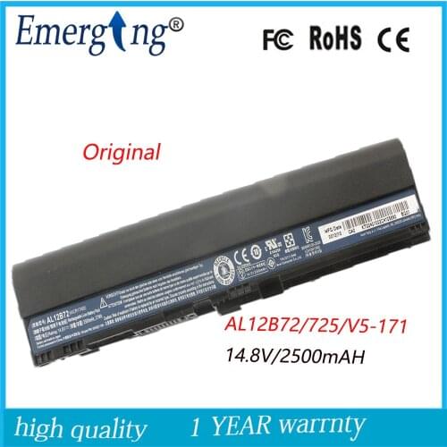 4Cell 14.8v 2500mah Original Quality New Laptop Battery for acer AL12B72 Aspire 725 726 V5-171 V5-121 V5-131