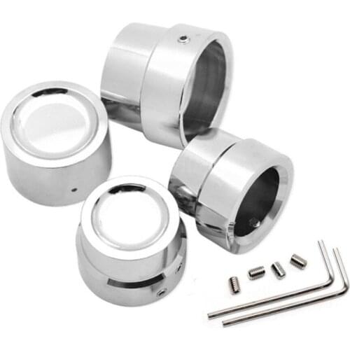 Aluminum Rough Craft Carving Front & Rear Axle Nut Covers Caps Fit For Harley Sportster XL883 XL1200 Dyna Touring V-Rod