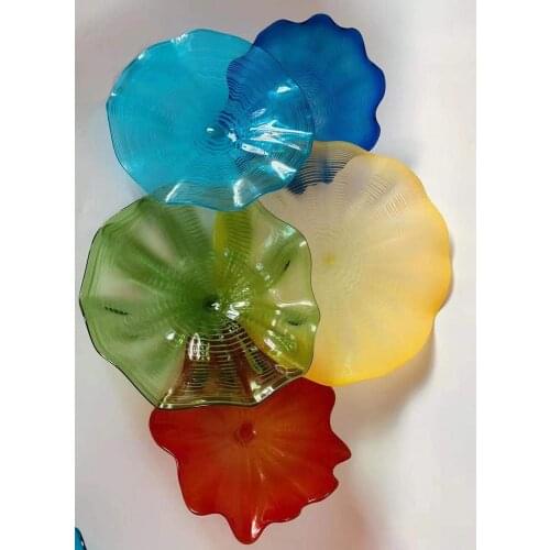 Free Shipping Fancy Blown Murano Glass Wall Plates Chihuly Murano Glass Wall Plates