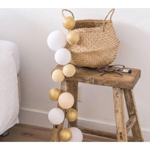 Cotton Ball Lights Garlands