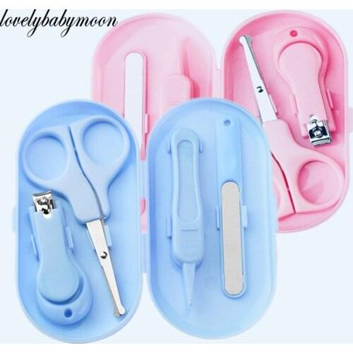 Baby Healthcare Kits Safe Baby Nail Care Set Infant Finger Trimmer Scissors Cleaning Nail Clippers With Box Travel Dropshipping