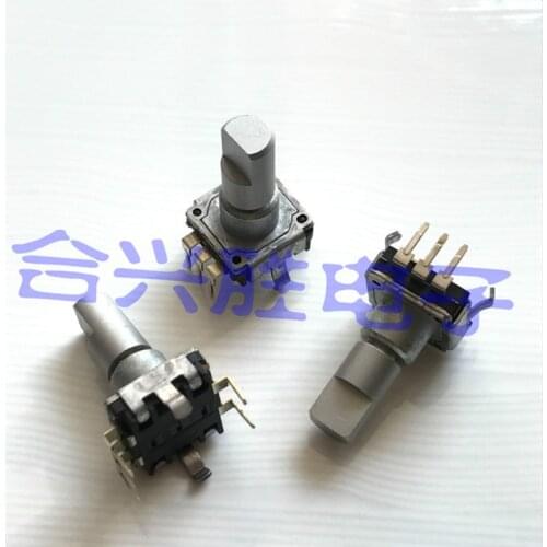 EC11 type rotary encoder EVQB1C10709B with switch 18 positioning number 9 pulses shaft length 15MM volume adjustment