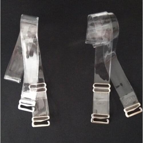 1.5cm Wide Elastic Silicone Bra Straps Transparent Frosted Invisible Adjustable Women Bra Strap Baldric Bra Accessories