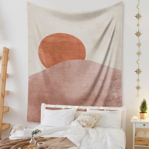 Background Decoration Bohemian Sun Moon Printed Tapestry Wall Hanging Nordic Home Living Room Bedroom Fabric Hanging Painting
