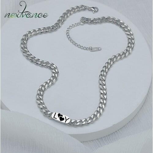 Nextvance Custom Personalized Necklace Engraved Name Cartoon Character Pendant Necklace For Women Boy Jewelry Anniversary Gift