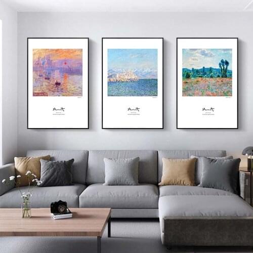 Impression-Sunrise By Monet Canvas Paintings On the Wall Art Posters And Prints Nordic Art Impressionist Pictures Home Decor