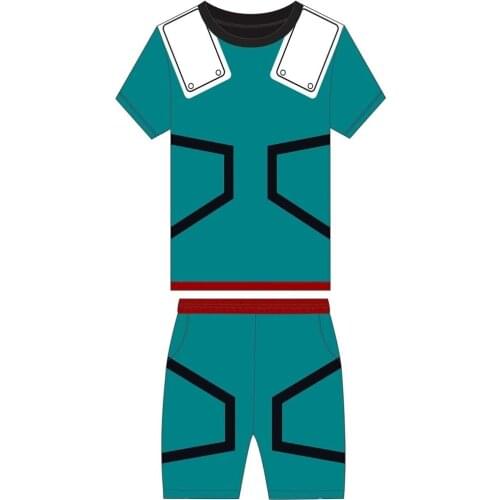Short Suit My Hero Academia Anime Cosplay Two Piece Set Casual 3D Print Crewneck T-Shirt Pants Tracksuit 2021 New Summer Clothes
