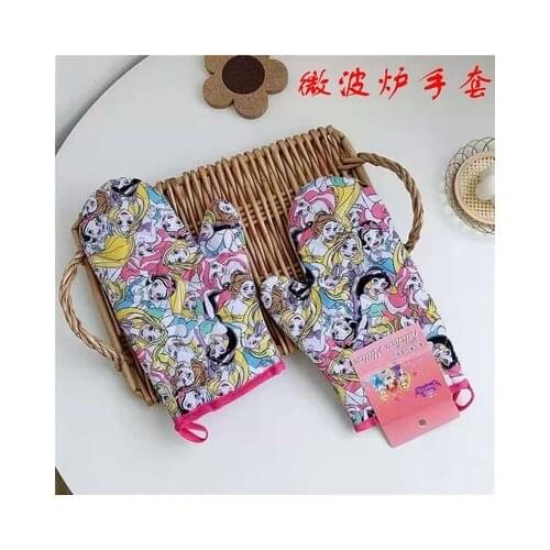 Disney Princess Fashion Anime Action Figures Cartoon Products Accessories Oven Mitts Gloves Unisex Birthday Gifts