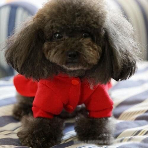 Pets Clothing Winter Pet Teddy Dog Christmas Cartoon Elk Design Warm Soft Cotton Dress Clothes Одежда для собак