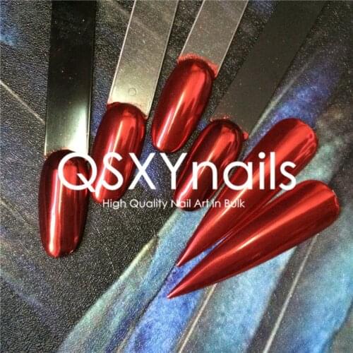 WHOLESALE 50g Red Foil Pigment Chrome Mirror Powder Nails Glitter Shiny Effect for Nail Art Gel Nail Polish Manicure