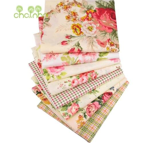 Rose Series Printed Twill Cotton Fabric,Patchwork Cloth For DIY Quilting Sewing Baby&Childrens Sheets Dress Material,100x160cm