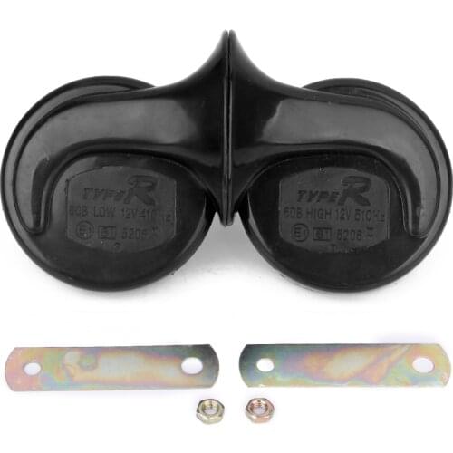 12V LOUD SNAIL CAR VAN TRUCK BOAT DUAL TONE 2 AIR HORN SOUND SIREN FITTING