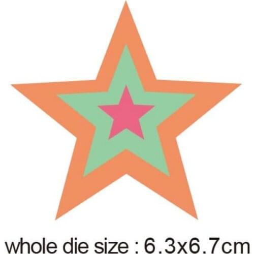 Layer Star Shape frame Metal Cutting Dies Stencils 2020 New Craft Die Cut for DIY Scrapbooking Album Paper Card