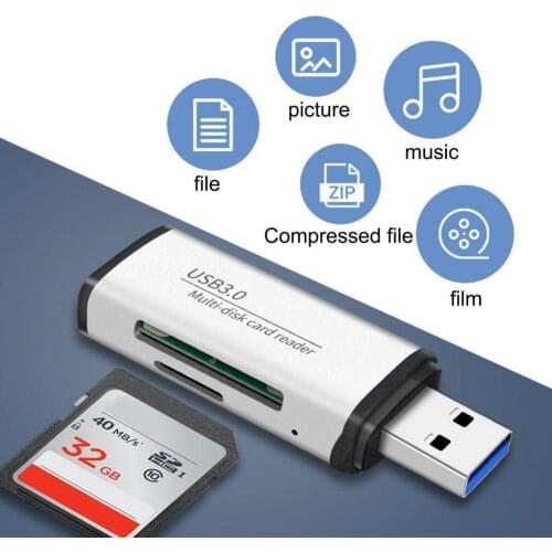 Memory Card Reader Wide Compatibility Large Capacity Transmission Small USB 3.0 Card Reader for Computer Notebook Laptop