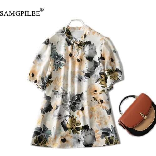 Ethnic Style Female Summer Tops 2021 New Fashion Tie-dye Printing Thin Loose Chiffon Slim Women Blouses Plus Size 4XL