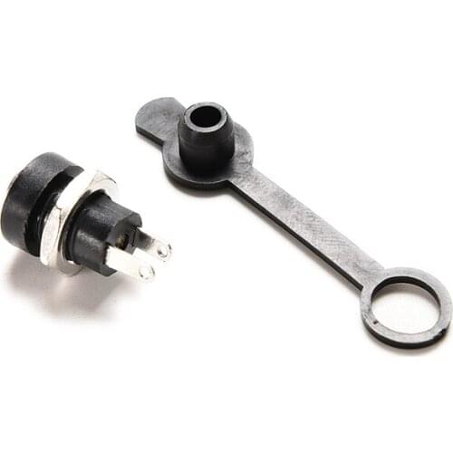 3A 5.5x2.1mm 1/5pcs Black Waterproof DC Power Socket Jack Power Charger Plug Panel Mount Female Mount Connector