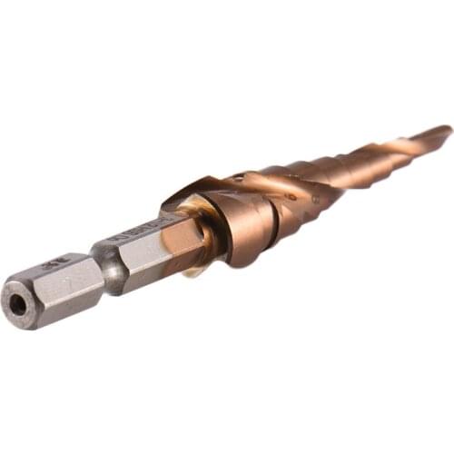 1Pc Hex Shank 3-14 mm HSS CO M35 Stainless Steel Metal Step Drill Bit Spiral Groove Cutter Drilling Hole Saw Tool