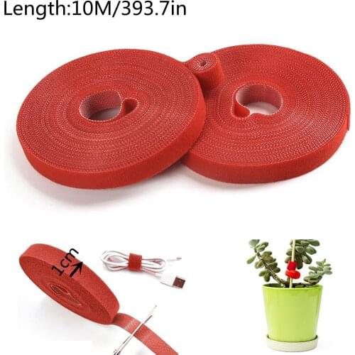 10Meter/Roll 10mm Color Self Adhesive Fastener Tape Reusable Strong Hooks Loops Cable Tie Magic Tape DIY Accessories
