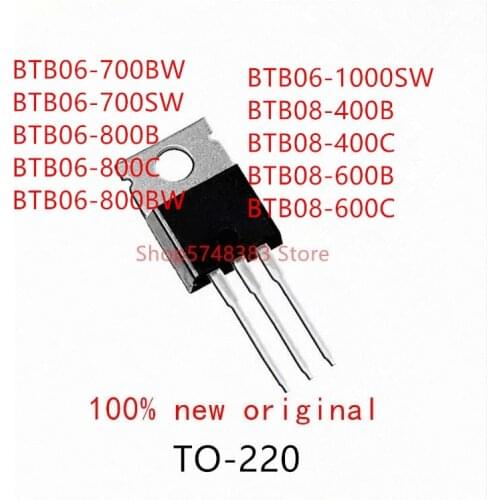 10PCS BTB06-700BW BTB06-700SW BTB06-800B BTB06-800C BTB06-800BW BTB06-1000SW BTB08-400B BTB08-400C BTB08-600B BTB08-600C TO-220
