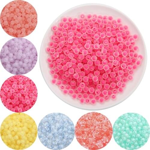 100/80Pcs/Lot Acrylic Spaced Beads Transparent Star Flower Shape Beads For DIY Necklace Earrings Jewelry Accessories