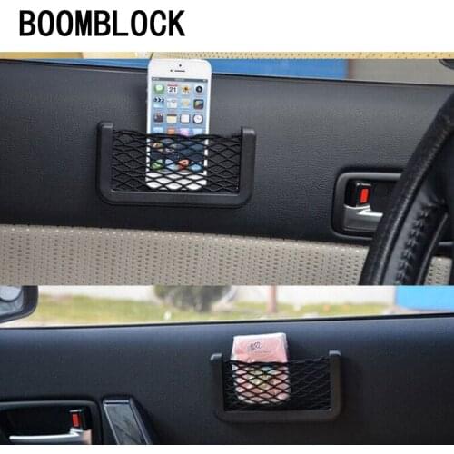 1x Car-Styling Phone Holder Stickers Storage Bag For Toyota Avensis Rav4 Audi Q5 A6 Lifan X60 Renault Captur Skoda Yeti Ford VW