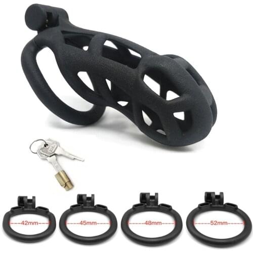 4 Size Cock Cage Male Chastity Device Cock Cage Penis Ring Lockable Chastity Belt Bdsm Adult Games Foreplay Sex Toys For Man Gay