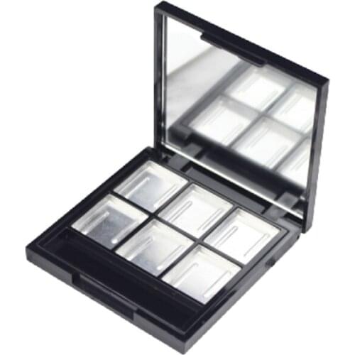6 Grids Eyeshadow Packing Square Eye Shadow Palette Empty Lipstick Container Blusher Case Powder Compact Makeup Container 10pcs