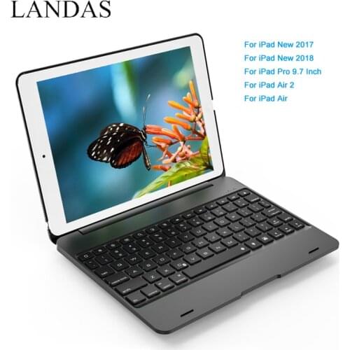 Landas 5 in 1 Model USB Wireless Bluetooth Keyboard For iPad Air 1 Case Cover Stand For iPad Air 2 Keyboard For iPad 2018 Case