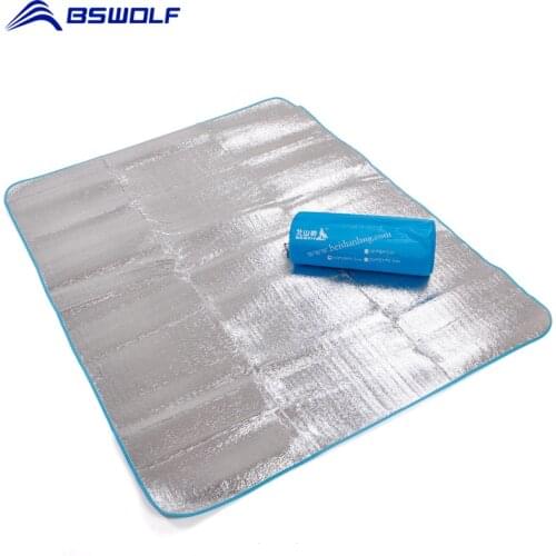 BSWolf Ultra-light 200*150cm Aluminum Foil Mat Folding Outdoor Camping Picnic Mat Thicked Beach Dampproof Mat Tent Accessories