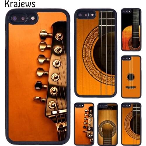 Krajews Classic Wood Guitar Mobile Phone Case Fundas For iPhone 5 6S 7 8 plus 11 12 Pro X XR XS Max Samsung Galaxy S7 S8 S9 S10