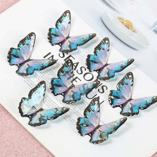 DIY Materials Handmade Pendants Gradient Color Gradient Butterfly Accessories Handicraft Toys for Mobile Phone Case