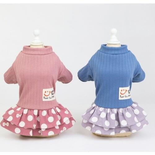 Designer Dog Clothes for Small Dogs Girl Dress Cute Summer Clothes for Pug York Chihuahua Pomeranian French Bulldog Pet Clothing