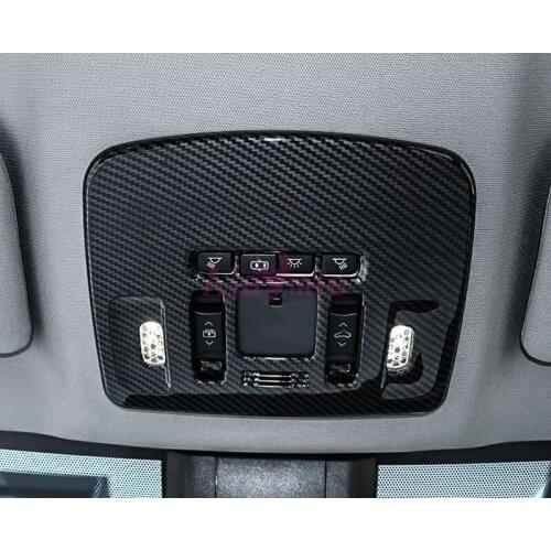 For Toyota Camry 2018 2019 Interior Carbon Fiber Roof Readding Lamp Panel Cover Protector Chrome Car Styling Accessories