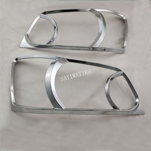 For Toyota Highlander Kluger 2003 2005 2006 2007 ABS Head Light Lamp Cover Trim Frame Protector Sticker Car Styling Accessory