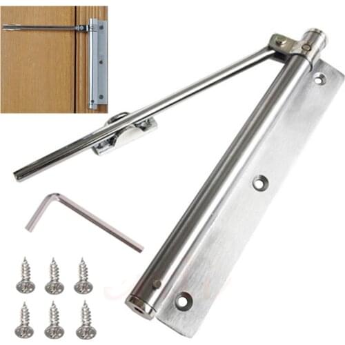 Door Closer Single Spring Strength Adjustable Surface Mounted Stainless Steel Automatic Closing Fire Rated Door Hardware 45kg