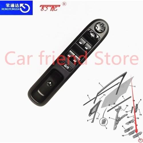 Main power window switch 6490X6 9650620ZD for Peugeot 3008 hatchback wagon left front door elevator switch