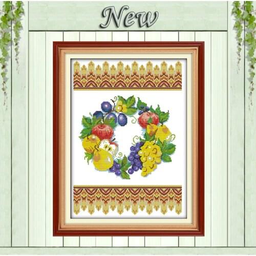 Fruits tapestry,11CT Counted Printed on Canvas DMC 14CT Cross Stitch kits,Embroidery Set Needlework,Dining Home wall Decoration