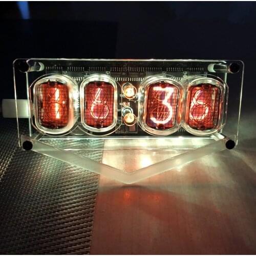 IN12 Glow Tube Clock IN-12 Punk Retro Style Digital Desk Clock Alarm Clock