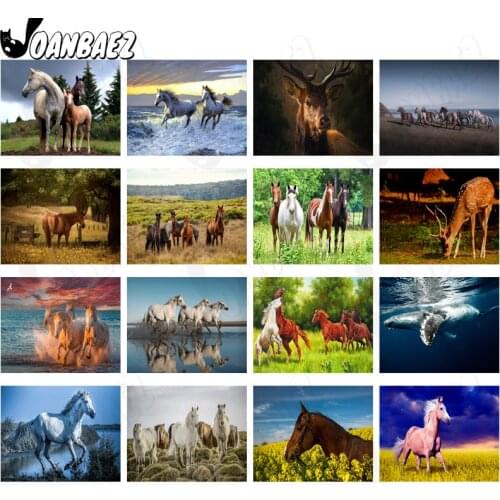 Handsome Running Horse Diamond Painting 5D Diy Wall Art Beautiful Animal Square Diamond Inlaid Home Room Decoration Accessories