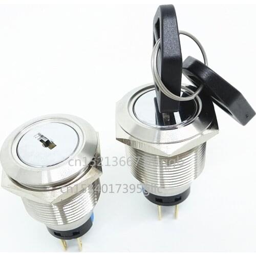 19MM 22MM metal two-speed key second gear rotation three-speed selection knob switch electronic lock