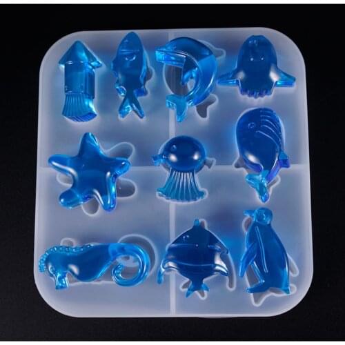 Marine Life Silicone Casting Resin Molds Jewelry Tools For DIY Resin Jewelry Pendants Uv Epoxy Handmade Artcraft Making