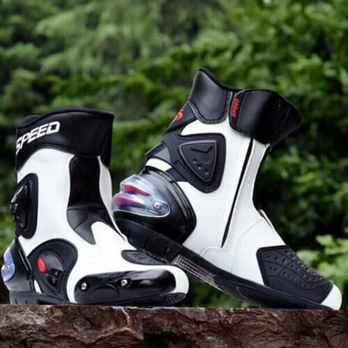 Riding Tribe Motorcycle Middle Boots Microfiber Leather Pro Biker Speed Bikers Moto Racing Motocross Four Seasons Shoes