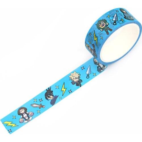 My Hero Academia Hand Account Washi Tape Album Diary Decoration DIY Colorful Tape Stationery Adhesive Tape AL2749