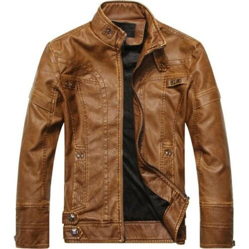 Mens Leather Coats Mens Leather Jackets Brand Motorcycle Leather Jacket Men Fur Jacket