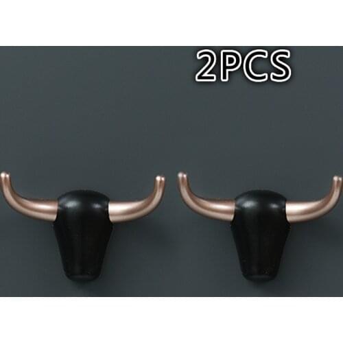 Bull Head Wall Hook Clothes Coat Hat Hanging Racks Kitchen ABS Key Hanging Hook Hanger Decorative