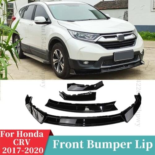 Lower Front Bumper Lip Chin Body Kit Diffuser Spoiler Deflector Carbon Fiber Look For Honda CRV 2017 2018 2019 2020