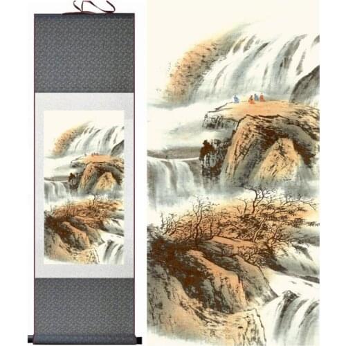 Landscape painting Home Office Decoration Chinese scroll painting Mountain and water paintingPrinted painting