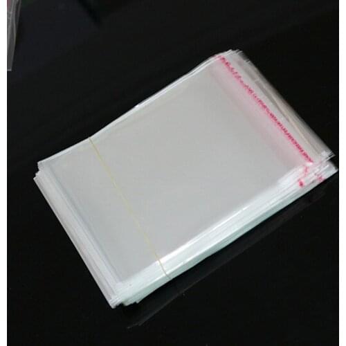 Clear Resealable 200pcs Cellophane/BOPP/Poly Bags 17*25cm Transparent Opp Bag Packing Plastic Bags Self Adhesive Seal
